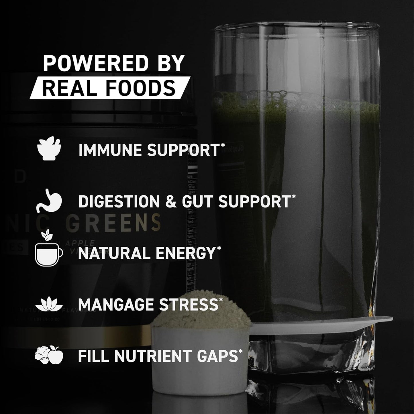 Kaged Organic Greens Elite - Superfood Greens Powder with Apple Cider Vinegar, Adaptogens, Prebiotics & Vitamins, Berry Flavour, 30 Servings - görsel 4