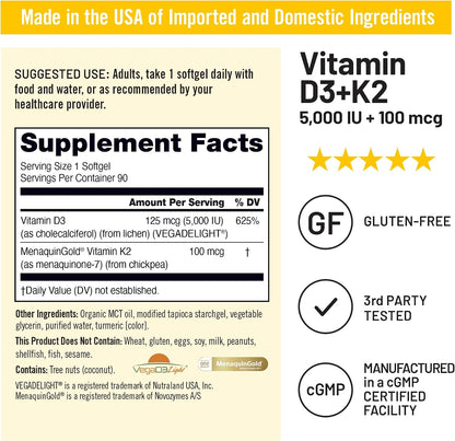NatureWise Vegan Vitamin D3 + K2 with – Organic MCT Oil: Fat-soluble vitamins need fat for absorption. Organic – Image 6