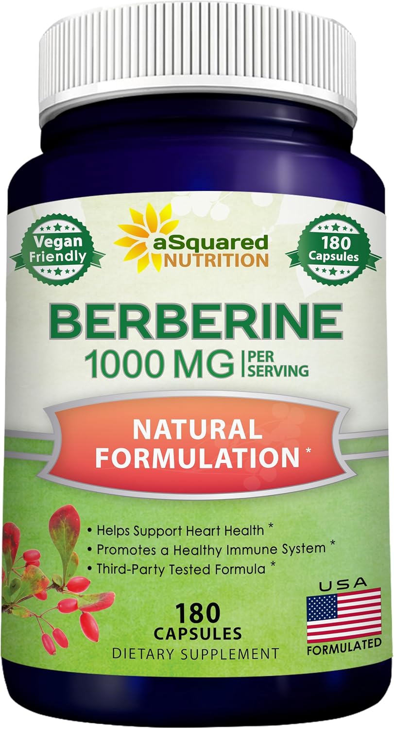 aSquared Nutrition Pure Berberine 1000mg - 180 Vegie Capsules - görsel 1