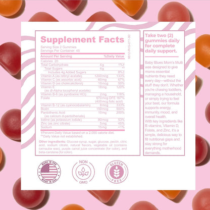 Baby Blues Multivitamin for Women's - Daily – General wellbeing: Folate supports red blood cell formation, and – Image 4