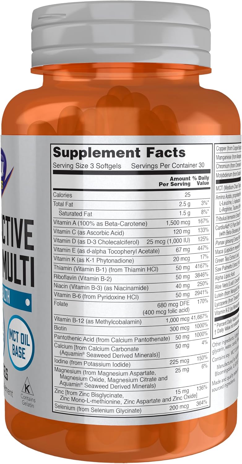 NOW Foods Men's Extreme Sports Multi - 90 Softgels - görsel 2