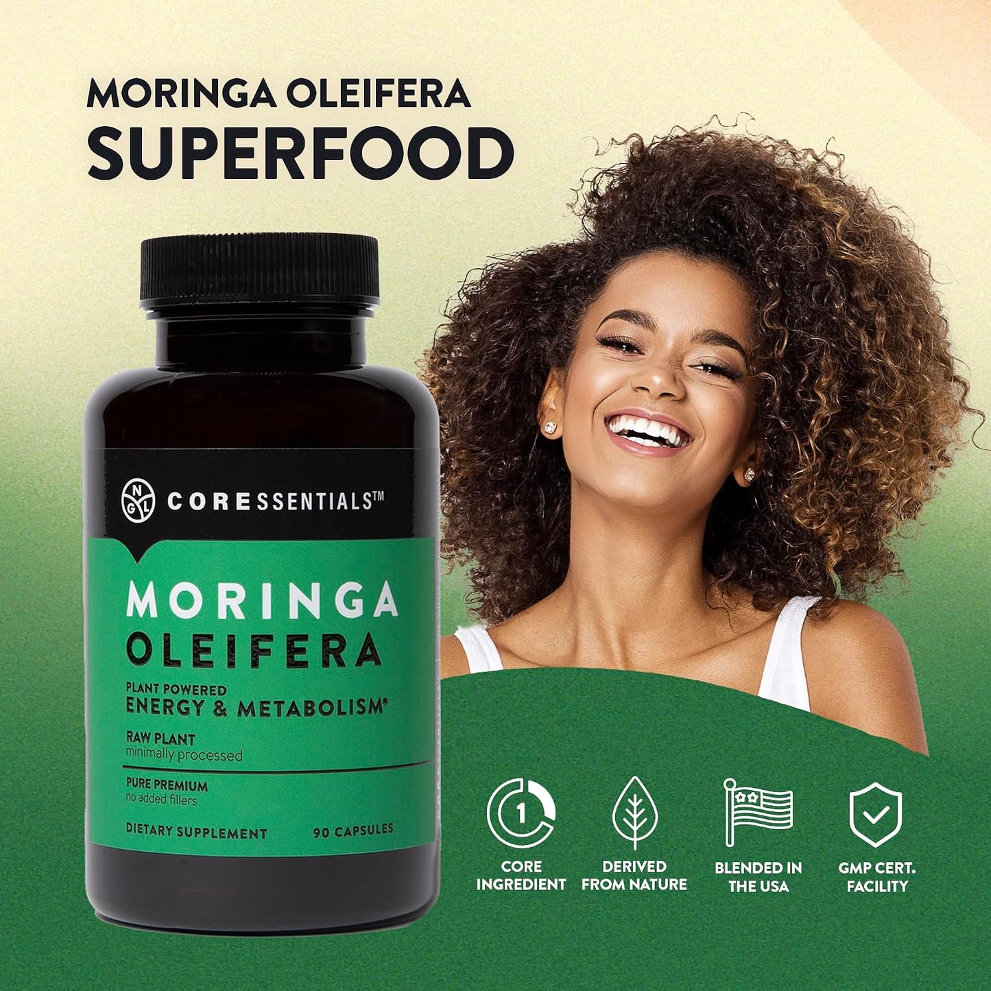 NGL Moringa Capsules 1300mg - Pure Raw Moringa Oleifera Superfood Supplement | 90 Capsules - görsel 4