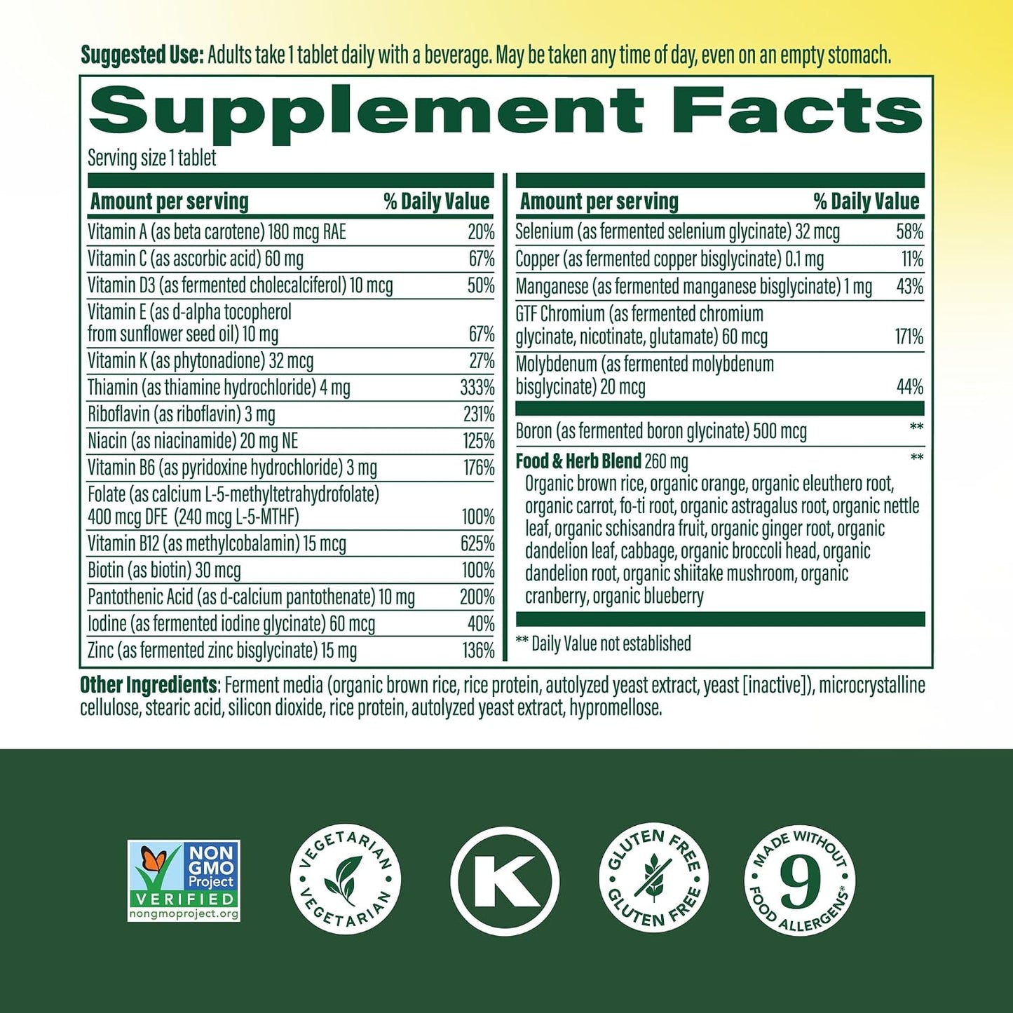 MegaFood One Daily Men's Multivitamin - 30 Tablets - görsel 3
