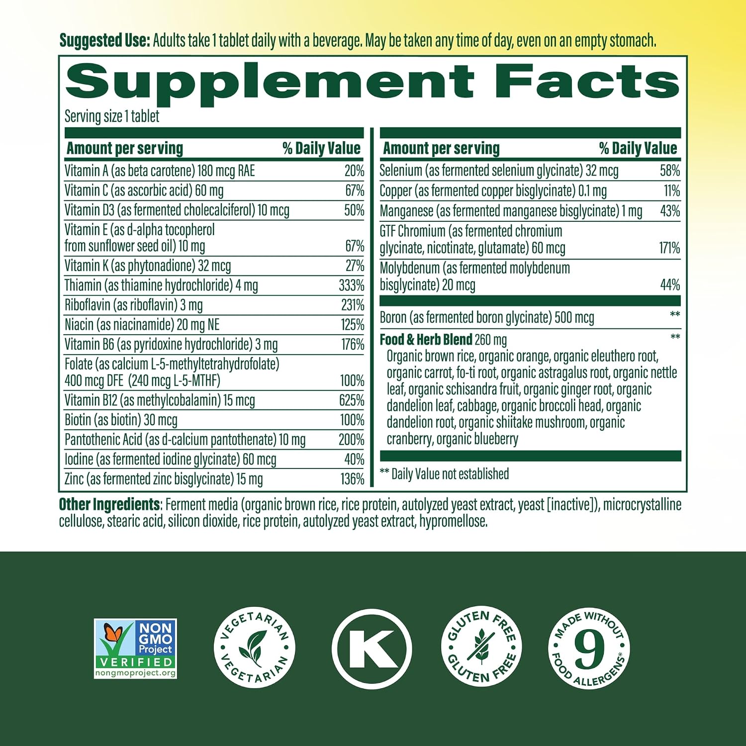 MegaFood One Daily Men's Multivitamin - 30 Tablets - görsel 3