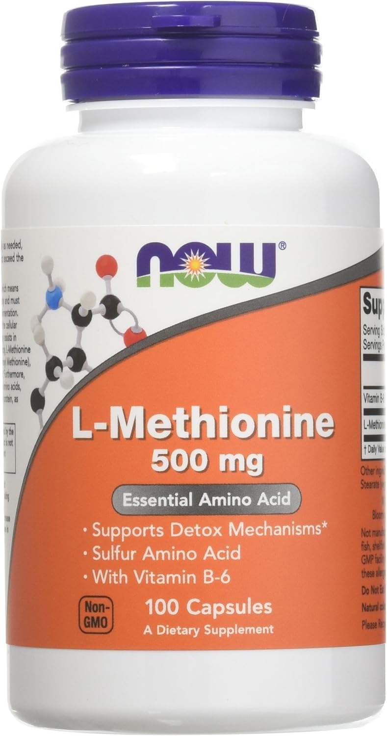 NOW Foods L-Methionine 500 mg - 100 Capsules (3-Pack) - görsel 1