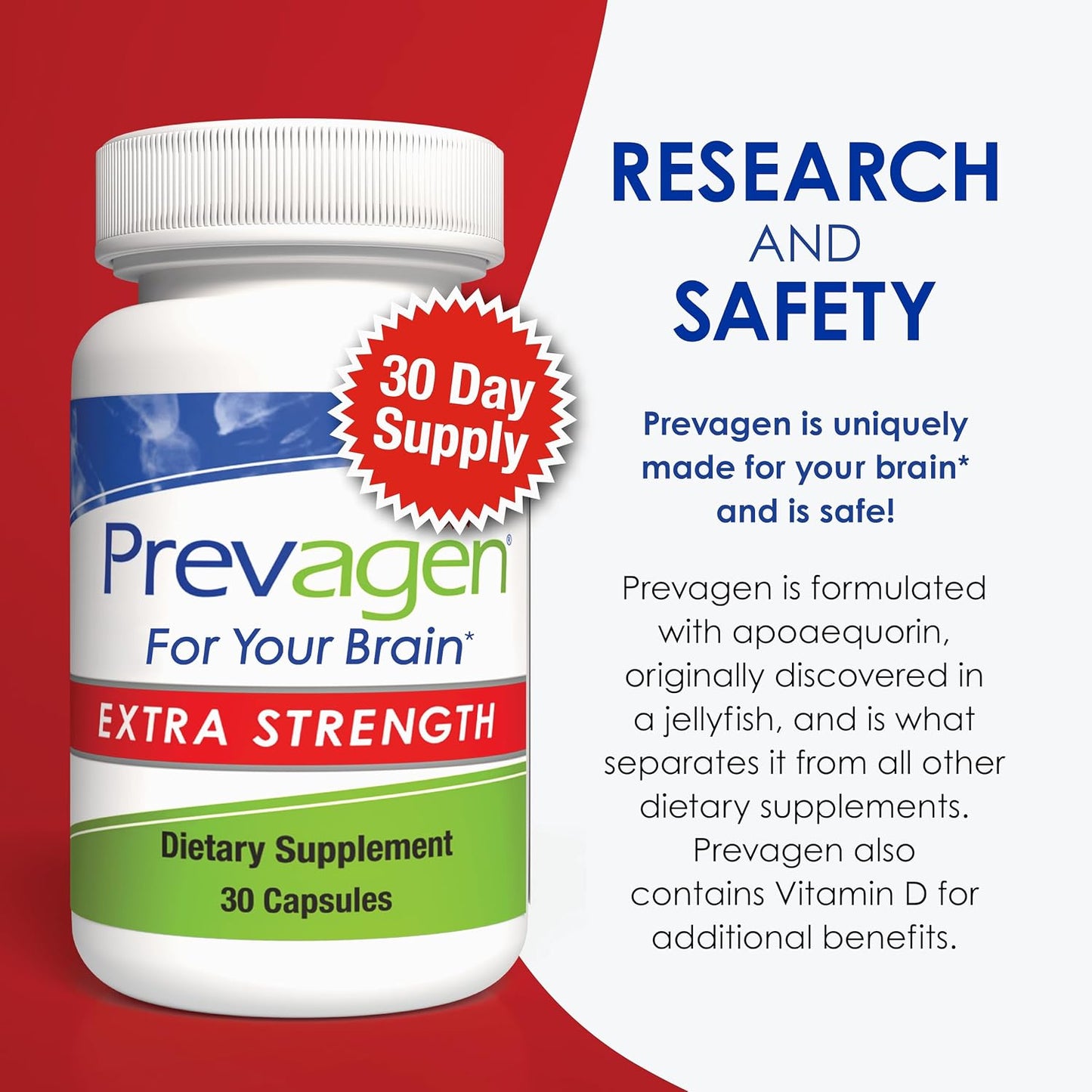 Prevagen Extra Strength – 30 Capsules (1 Month Supply) – Brain Supplement with Apoaequorin and Vitamin D3 - görsel 9