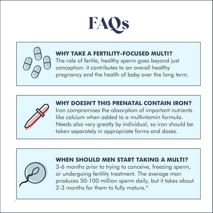 FullWell Men's Multivitamin - Daily Multivitamin for General & Reproductive Health - Supports Sperm Health & Hormone Balance - Fertility & Conception Support - Men's Prenatal - 120 Capsules (30 Servings)