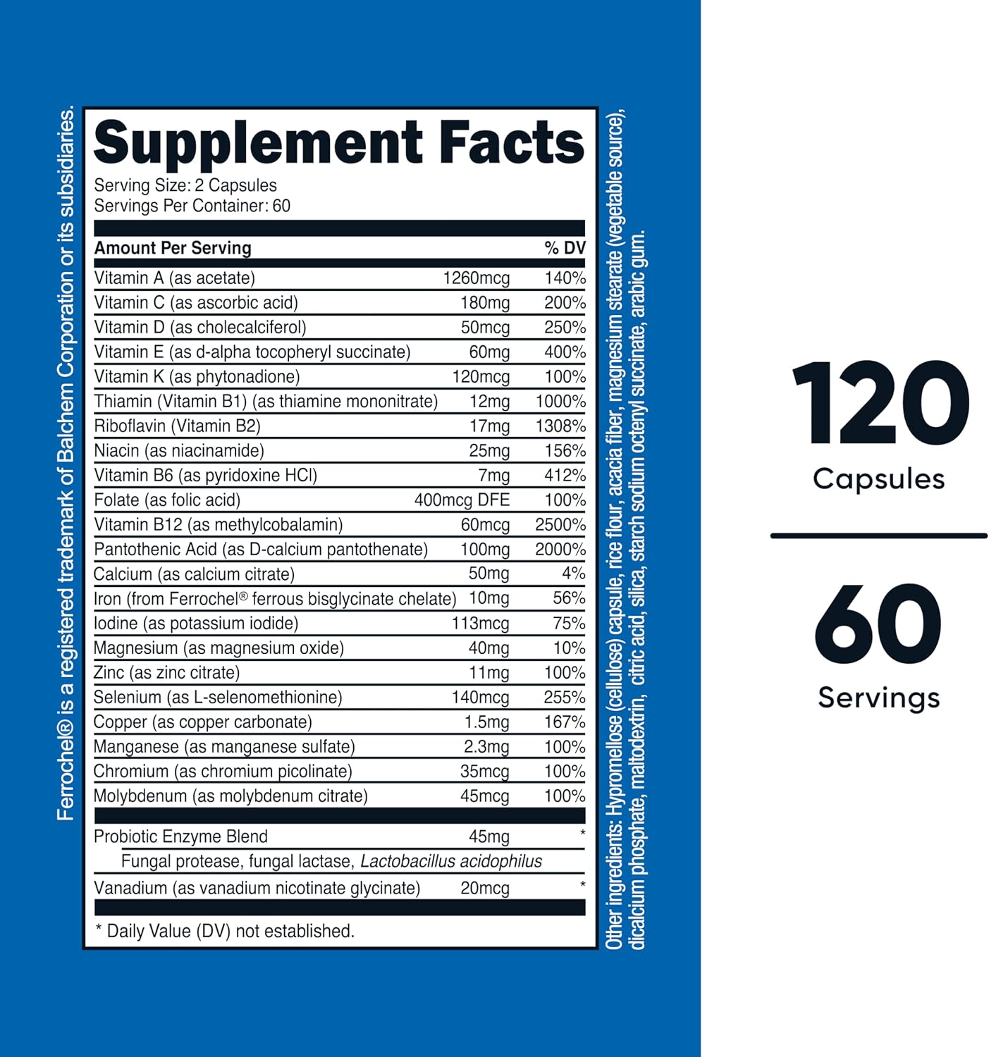 Nutricost Multivitamin with Probiotics 120 Vegetarian Capsules (3 Bottles) - görsel 2
