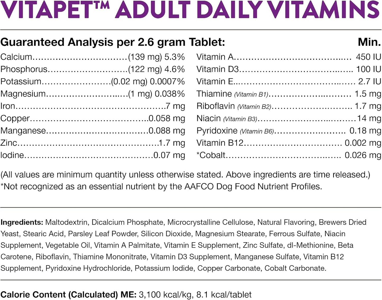NaturVet VitaPet Adult Daily Vitamins for Dogs with Breath Aid, 60 Count - görsel 8