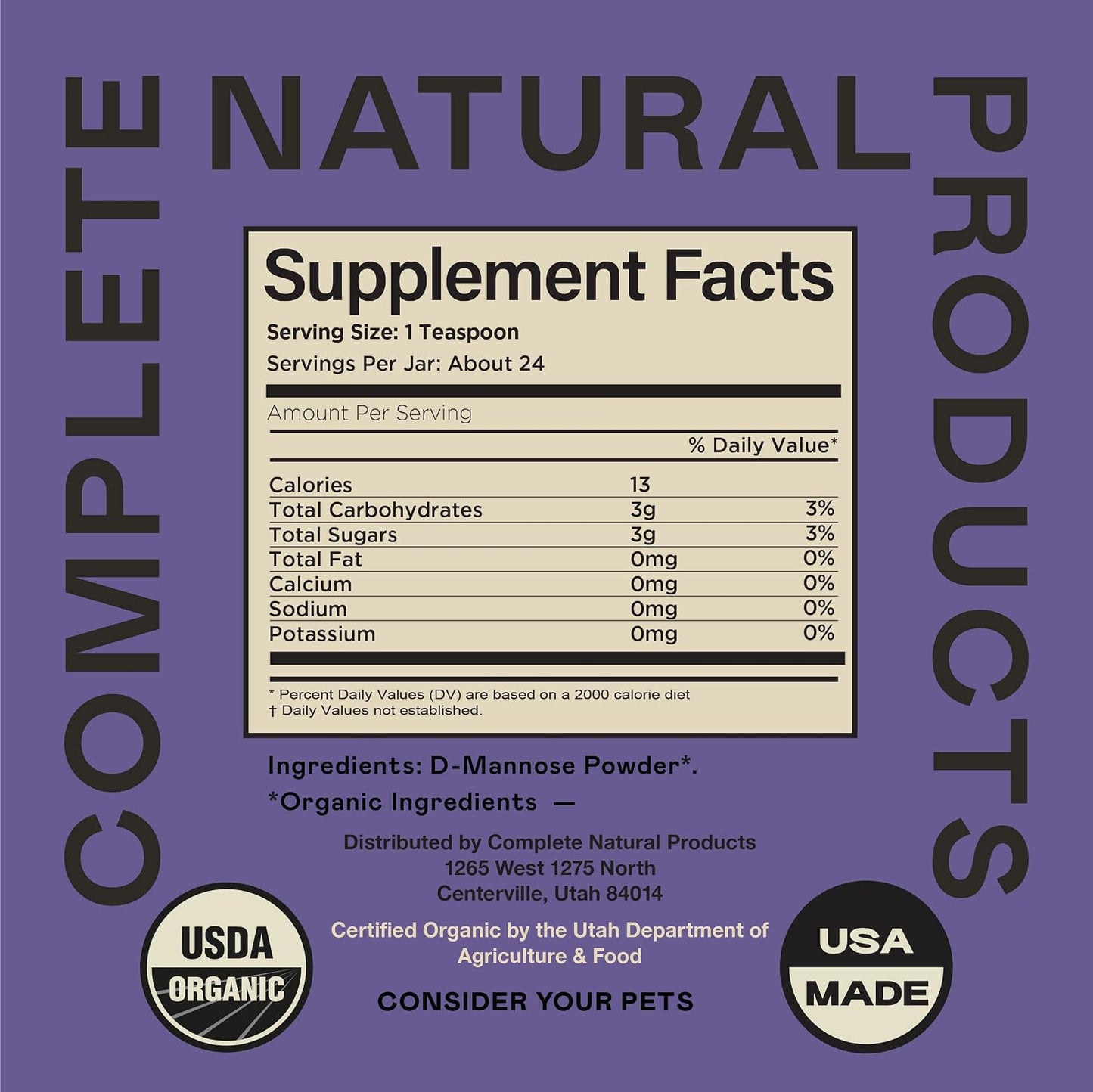 CNP Organic D'Mannose Powder for Pets 113g - Pure D-Mannose Urinary Support for Dogs and Cats - görsel 4