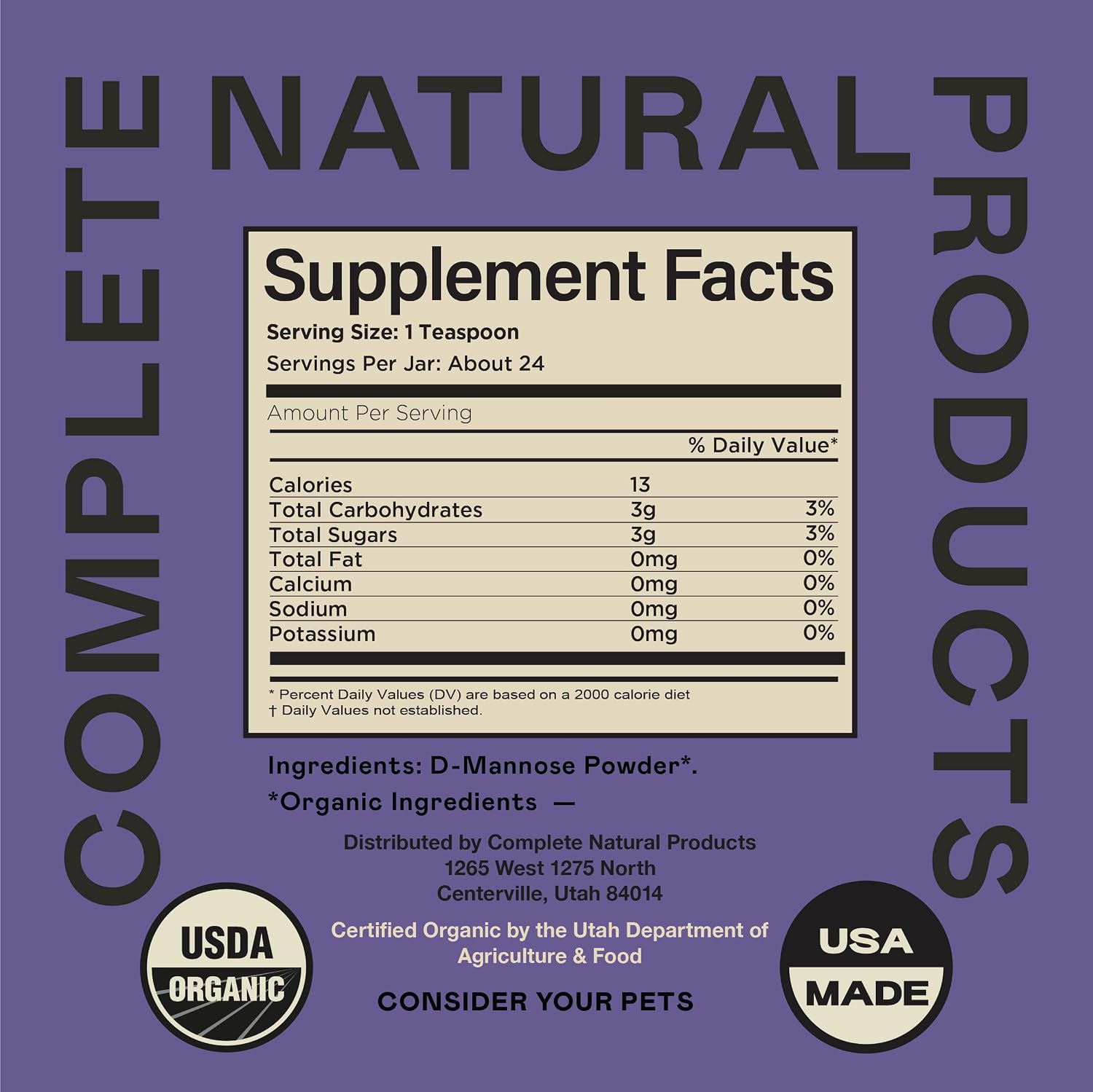 CNP Organic D'Mannose Powder for Pets 113g - Pure D-Mannose Urinary Support for Dogs and Cats - görsel 4