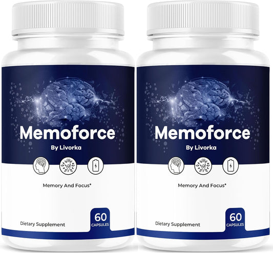 (2 Pack) Memoforce Brain Supplement – Official Memoforce Premium Formula Capsules, Advanced Support for Wellbeing & Overall Health, Memoforce Reviews, 120 Capsules for a 2-Month Supply