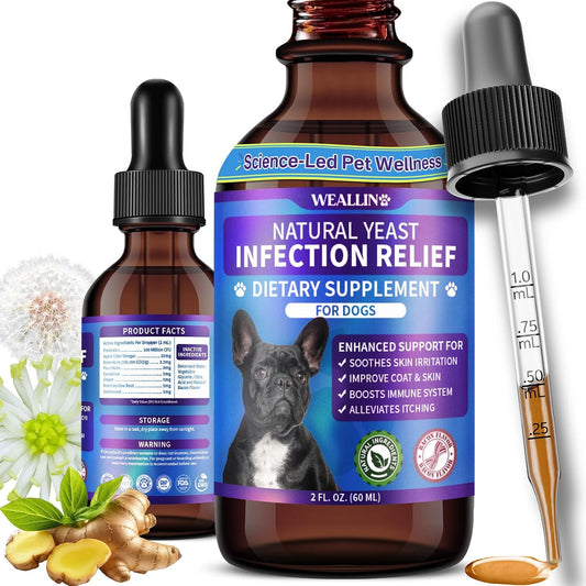 WEALLIN Natural Yeast Infection Treatment – Supports skin and coat health – Helps maintain a normal microbial – Image 1