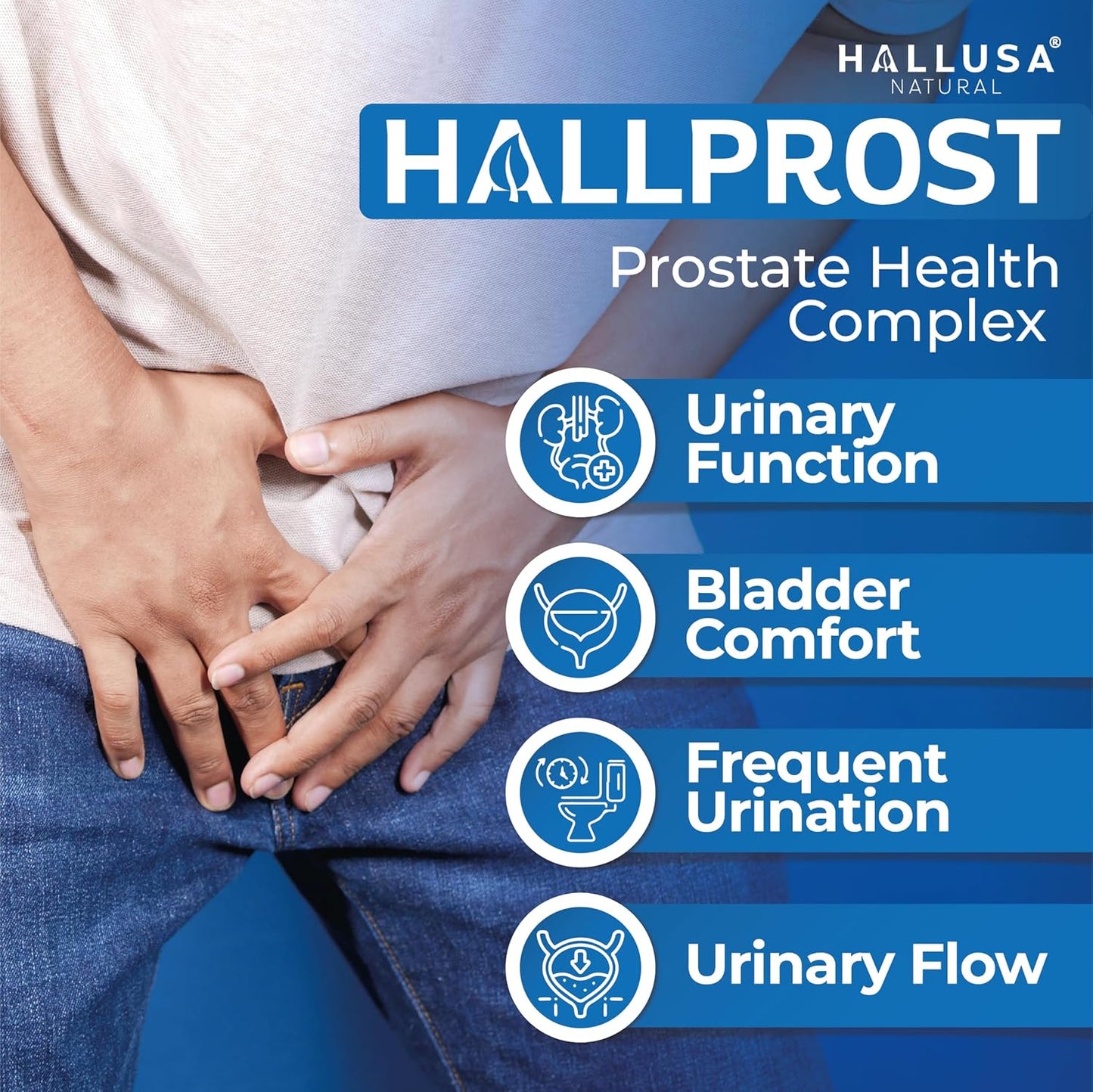 Hallusa Natural HALLPROST - Prostate Support Capsules, 60 Pack - görsel 4