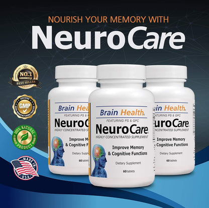 Neuro Care Nootropic Brain Health Supplement - 60 Tablets