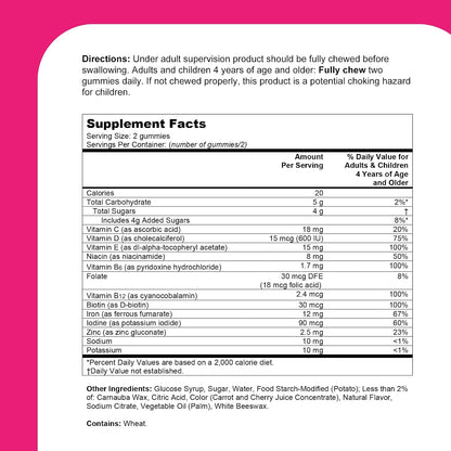 One A Day Kids Multivitamin with Iron Gummy – Overall growth: Iron contributes to normal development.* – Image 9