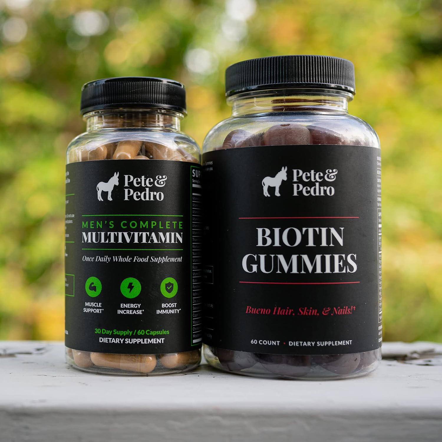 Pete & Pedro Biotin Gummies for Hair, Skin and Nails – 5000mcg Cherry Flavour, 60 Count - görsel 5