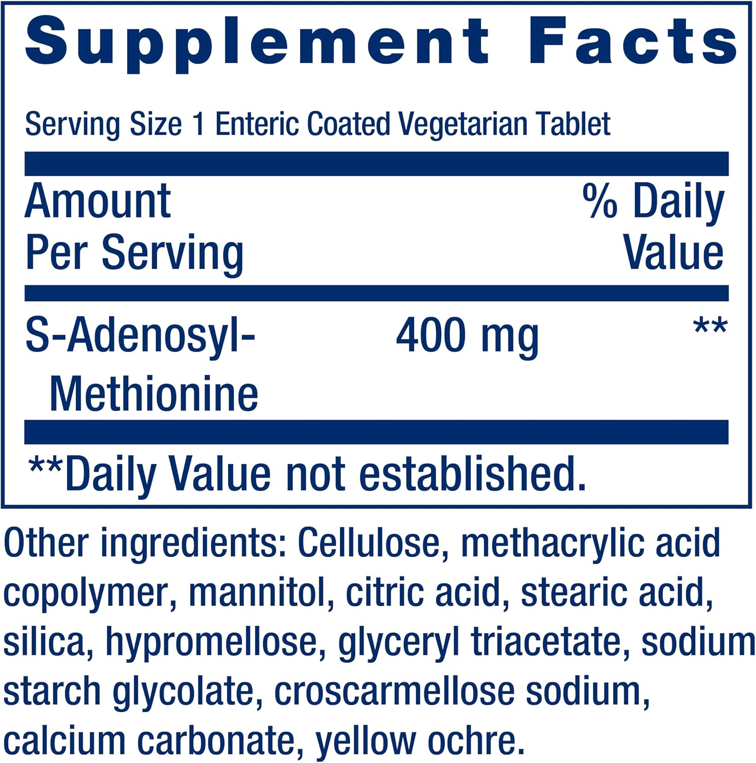 Life Extension SAMe 400 mg – S-Adenosyl-Methionine Supplement for Mood, Joint & Liver Support, 60 Enteric-Coated Tablets - görsel 3