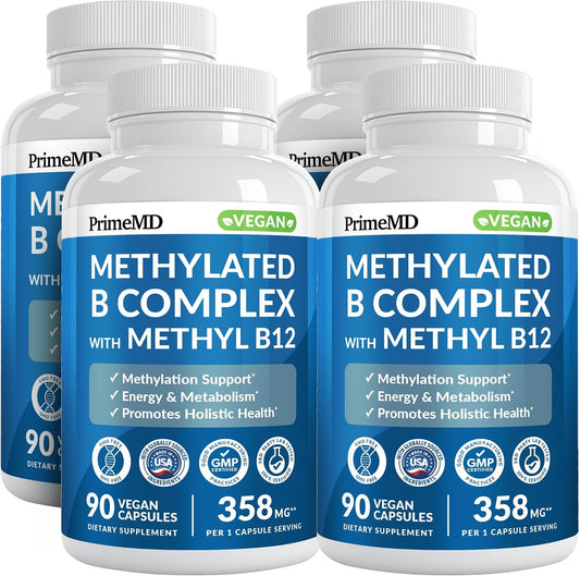 Methylated B Complex with Methylfolate and – Vitamin B1 (Thiamine) – Supports glucose metabolism and nerve – Image 1