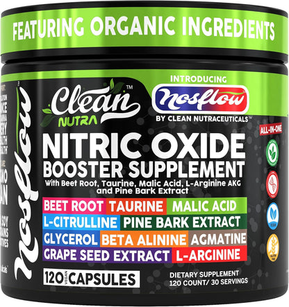 NosFlow Nitric Oxide Supplement for Men and Women's