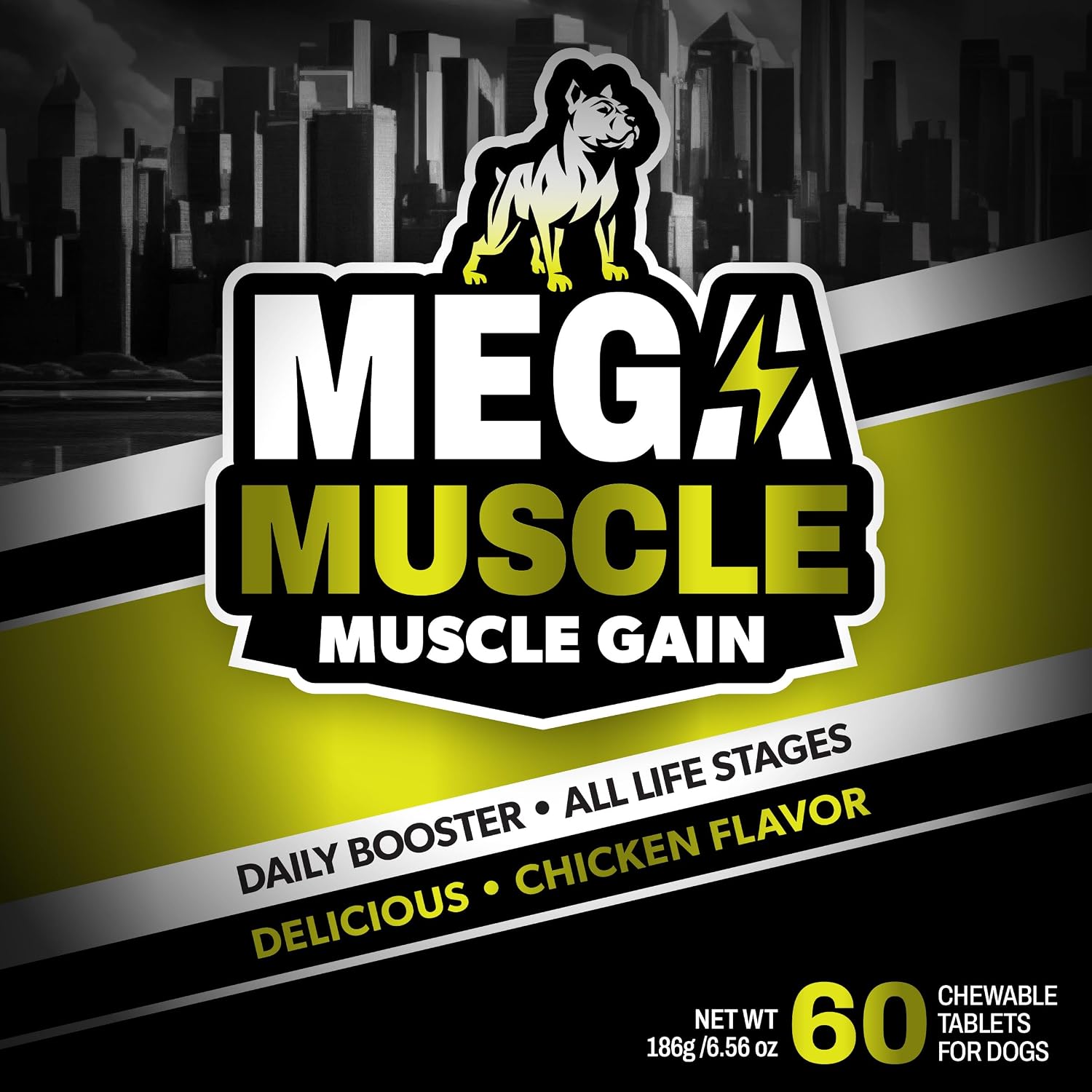PETBEING Mega Muscle for Dogs - Daily Chewable Multivitamin Tablets, Chicken Flavour, 60 Count - görsel 9