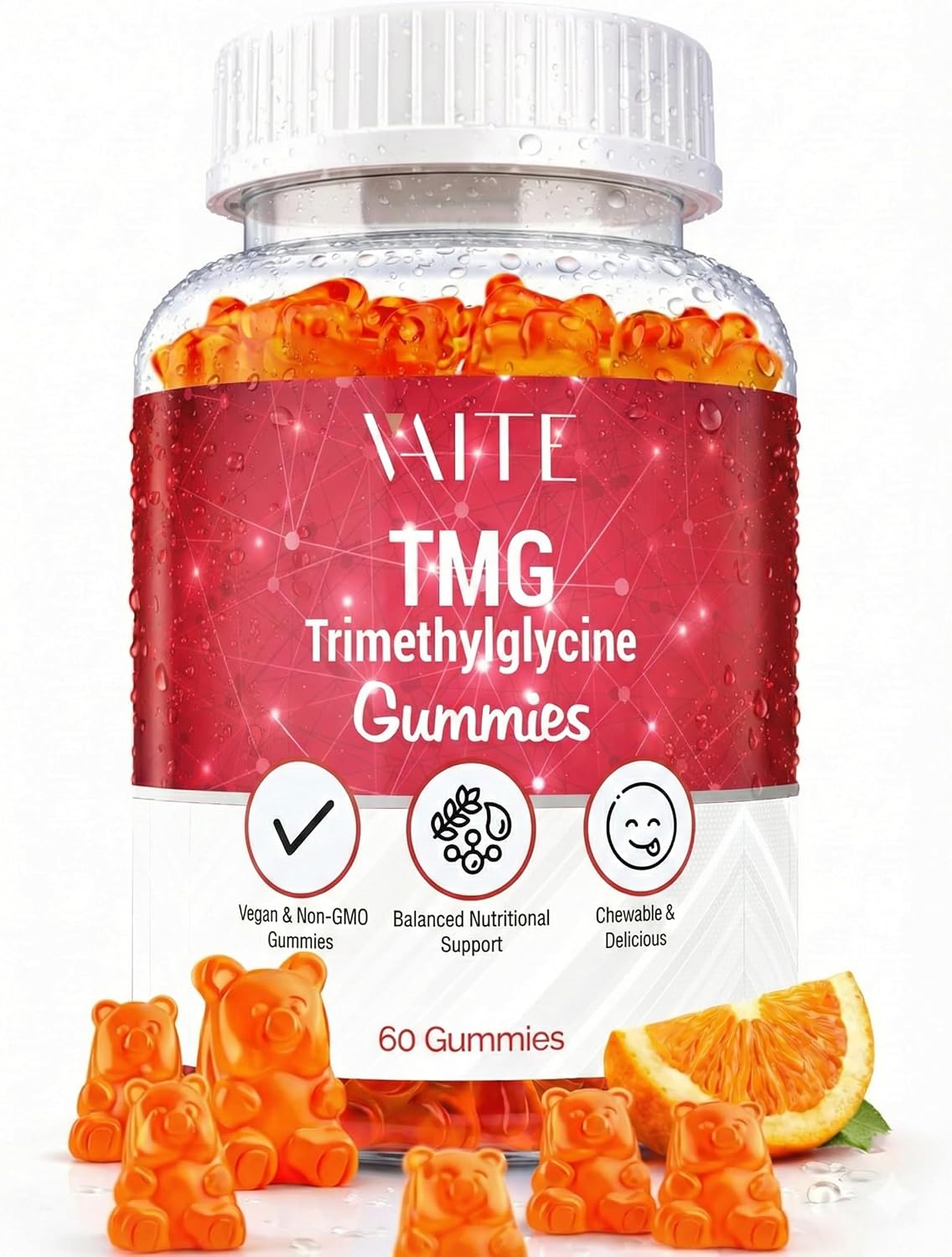VAITE TMG Supplements – Trimethylglycine 800mg Gummies, Vegan Chewables for Energy & Recovery Support – Image 1