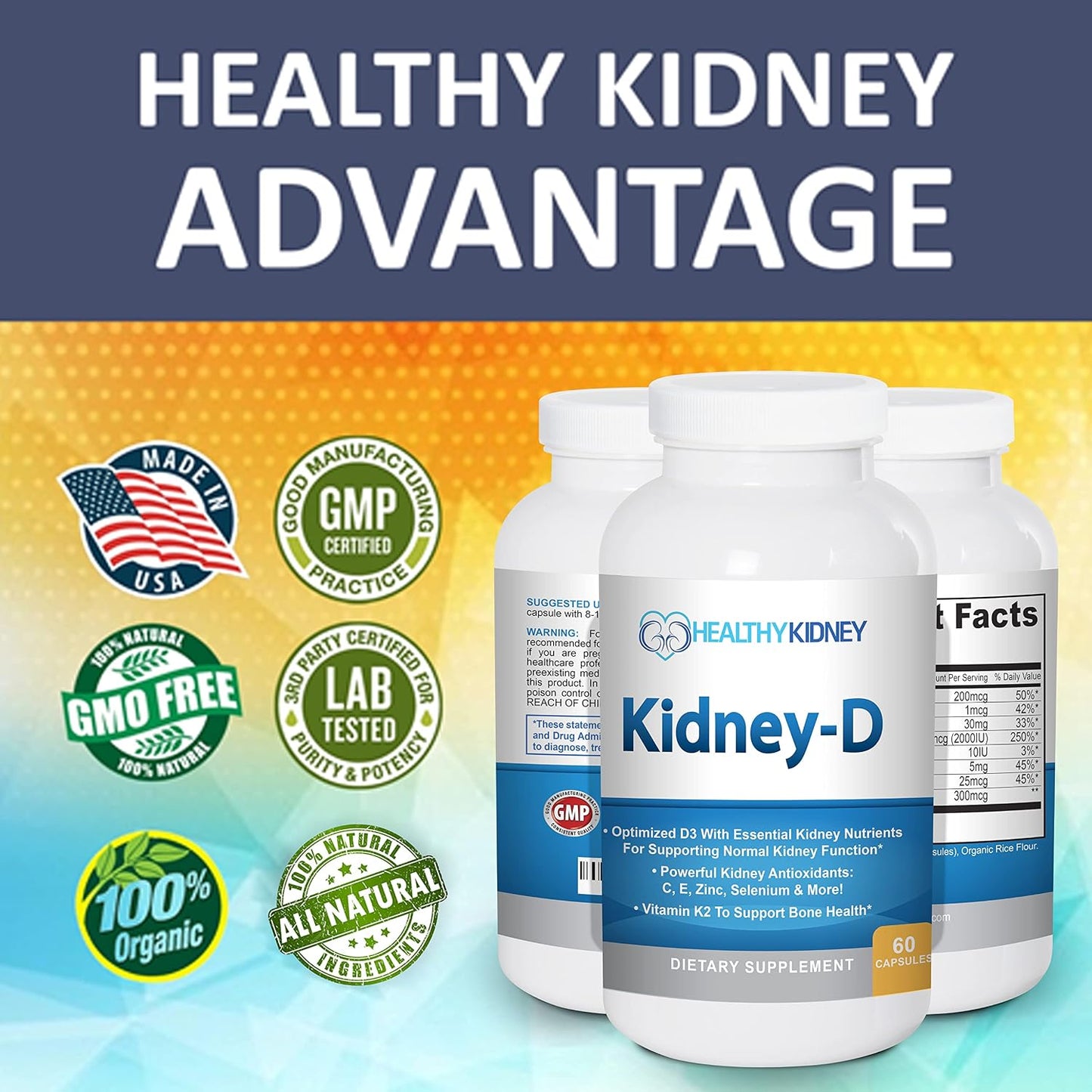 Kidney-D Supplement: Vitamin D3 with 7 Kidney-Supporting Nutrients - görsel 7