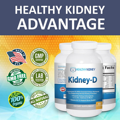 Kidney-D Supplement: Vitamin D3 with 7 Kidney-Supporting Nutrients