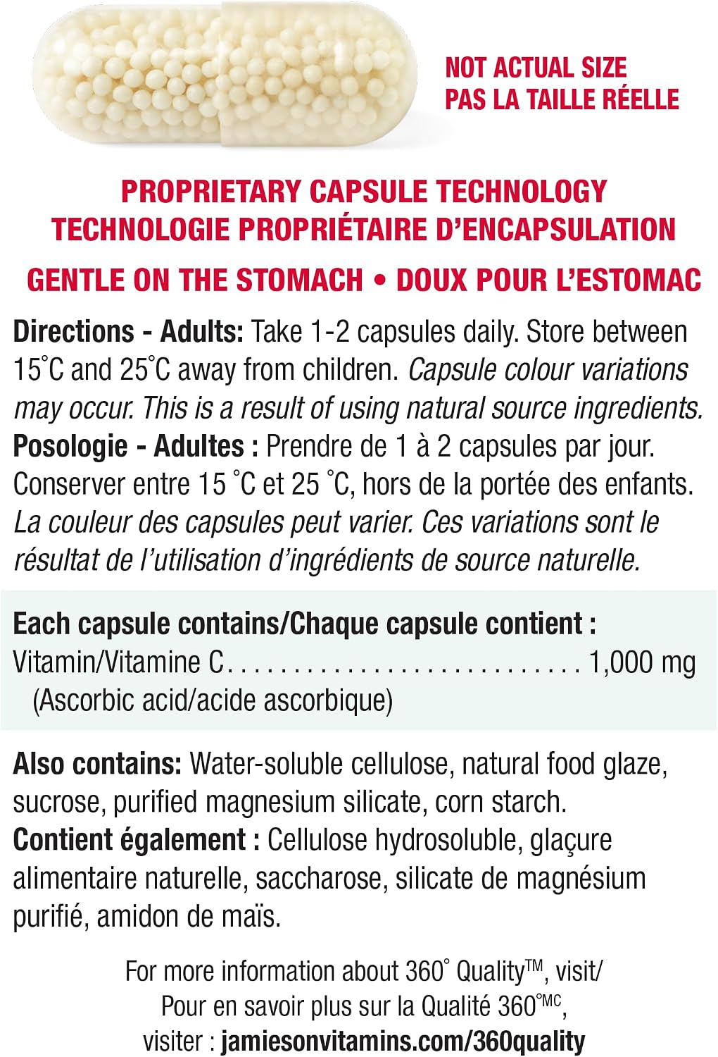 Jamieson Extra-C 1000mg 75 Vitamin C Capsules - görsel 3