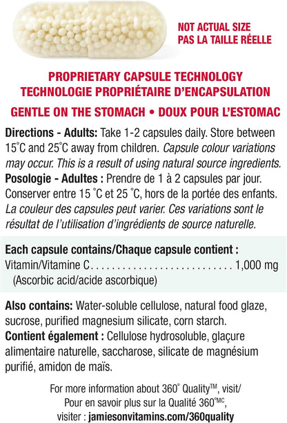 Jamieson Extra-C 1000mg 75 Vitamin C Capsules