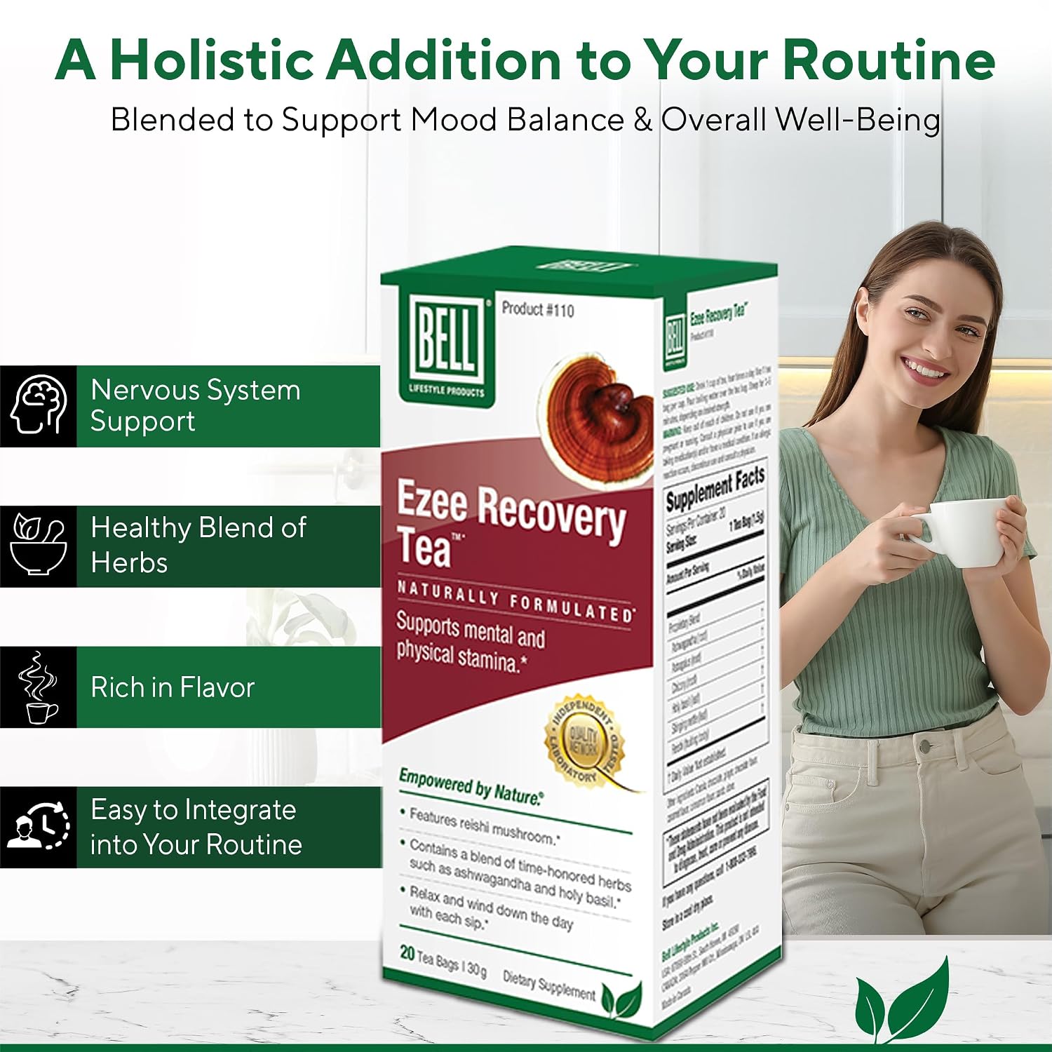 Bell Lifestyle Products Ezee Recovery Tea – Herbal Blend for Relaxation and Wellbeing - görsel 5