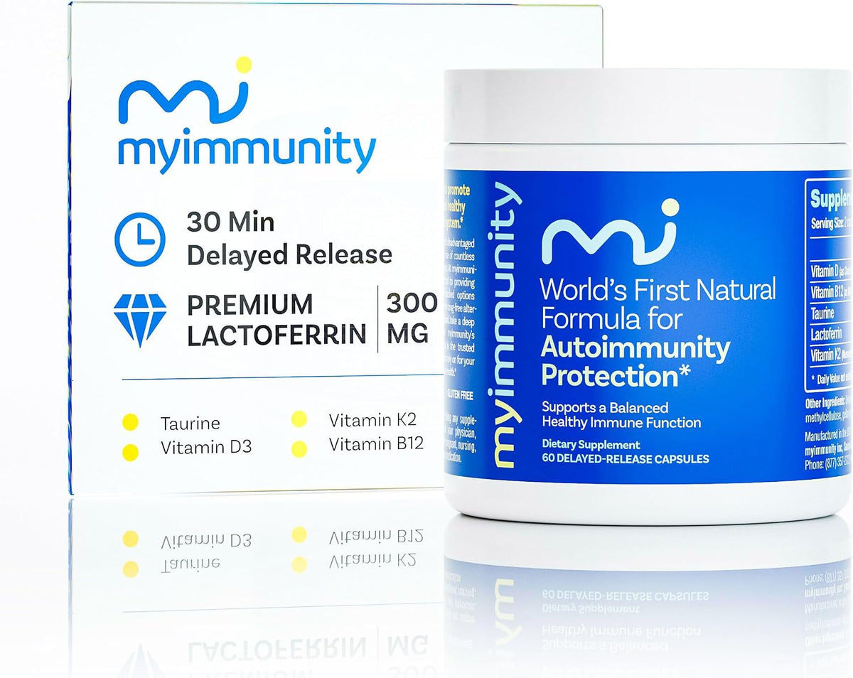 Lactoferrin Supplement 300mg – MyImmunity – Iron Absorption & Bioavailability: Lactoferrin grabs free iron in the – Image 1