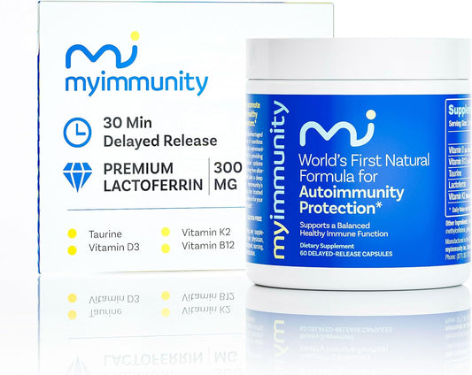 Lactoferrin Supplement 300mg – MyImmunity – Iron Absorption & Bioavailability: Lactoferrin grabs free iron in the – Image 1