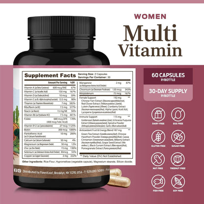 ForestLeaf Daily Multivitamin for Women's - – Zinc: Essential for skin integrity and immune defence – Image 3