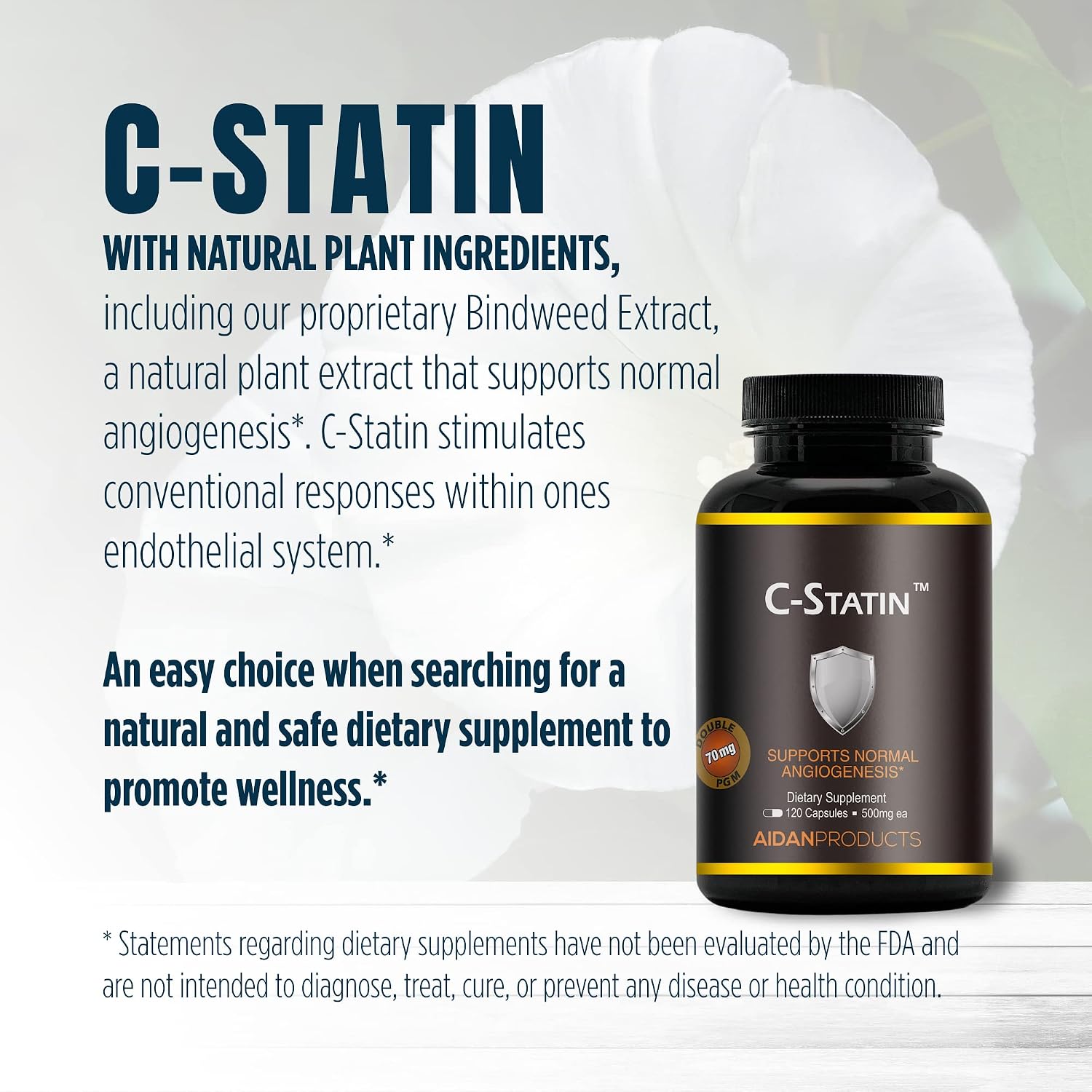 C-Statin Support for Normal Angiogenesis, Clinically Studied Proprietary Extract (120 Capsules) - görsel 4