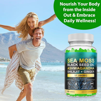 Sea Moss Gummies, Sea Moss, Bladderwrack, – Shiitake Mushroom : A source of beta-glucans that support immune – Image 7