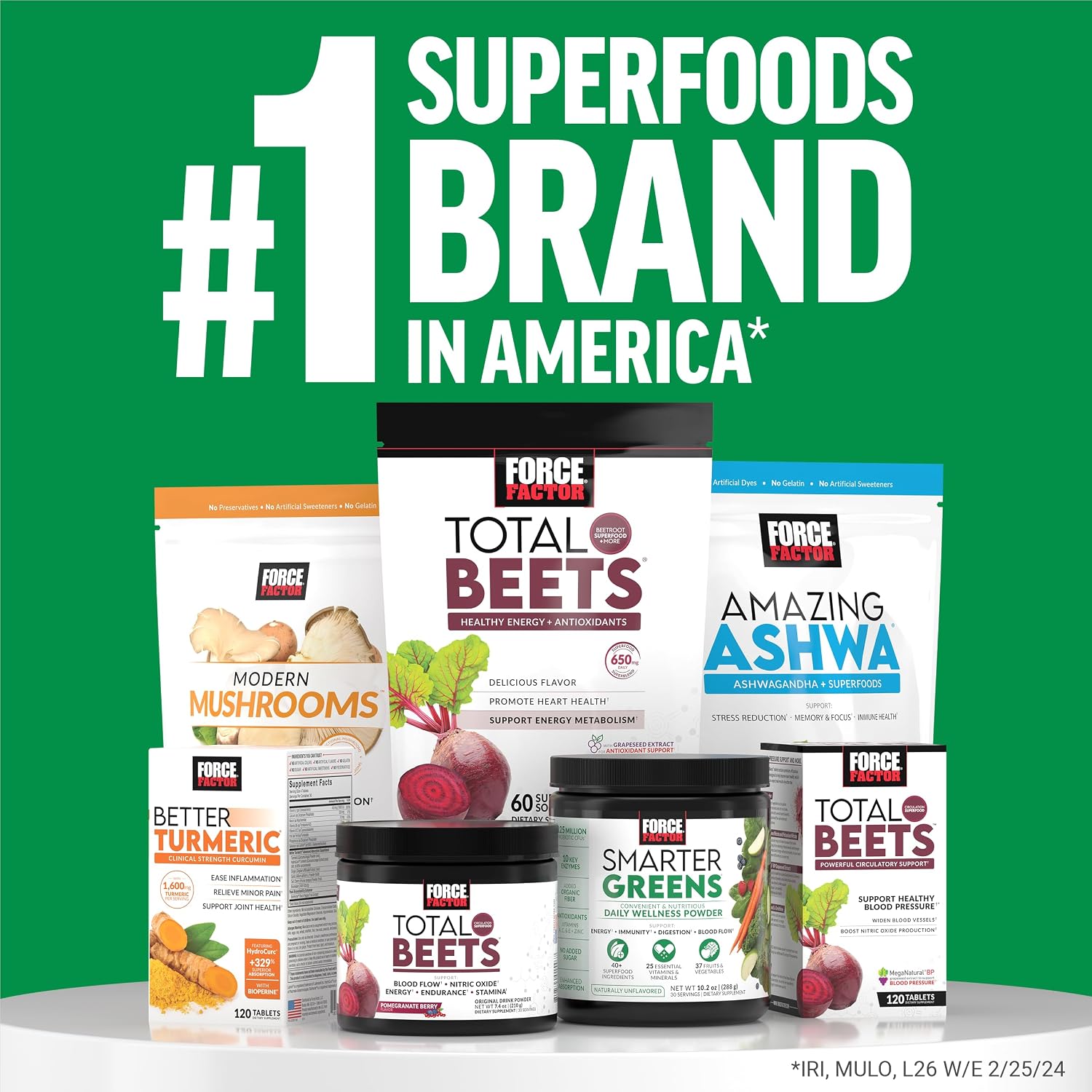 Force Factor Smarter Greens Superfoods Powder, 3-Pack – 90 Servings - görsel 7