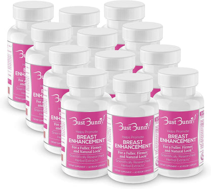 Bust Bunny Breast Enhancement Pills - Vegan, Non-GM, Gluten free