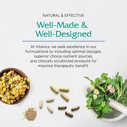 Vitanica Vegan Symmetry – Non-GM Vegan Multivitamin for Women, Iron Free, 120 Capsules