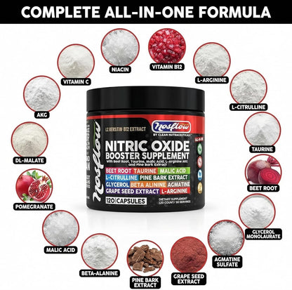 NosFlow Nitric Oxide Supplement for Men and Women's