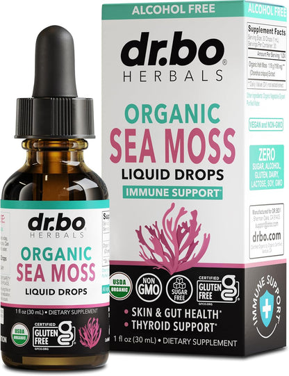 Irish Sea Moss Liquid Drops – Organic, Vegan, Non-GM, Extra Strength