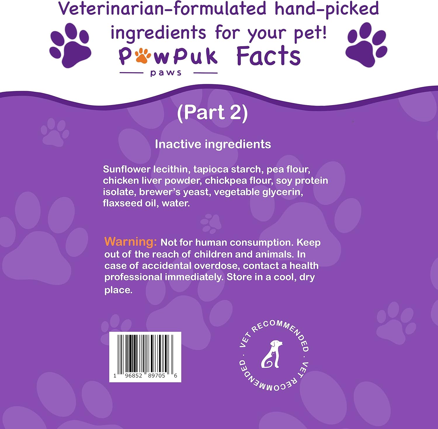 PawPuk Paws Multifunctional Dog Supplements - Silymarin, Glucosamine, MSM, Green Lipped Mussel, Salmon Oil, Probiotics, Co-Q10, NMN - Immune, Joint, Skin & Digestive Support - görsel 5