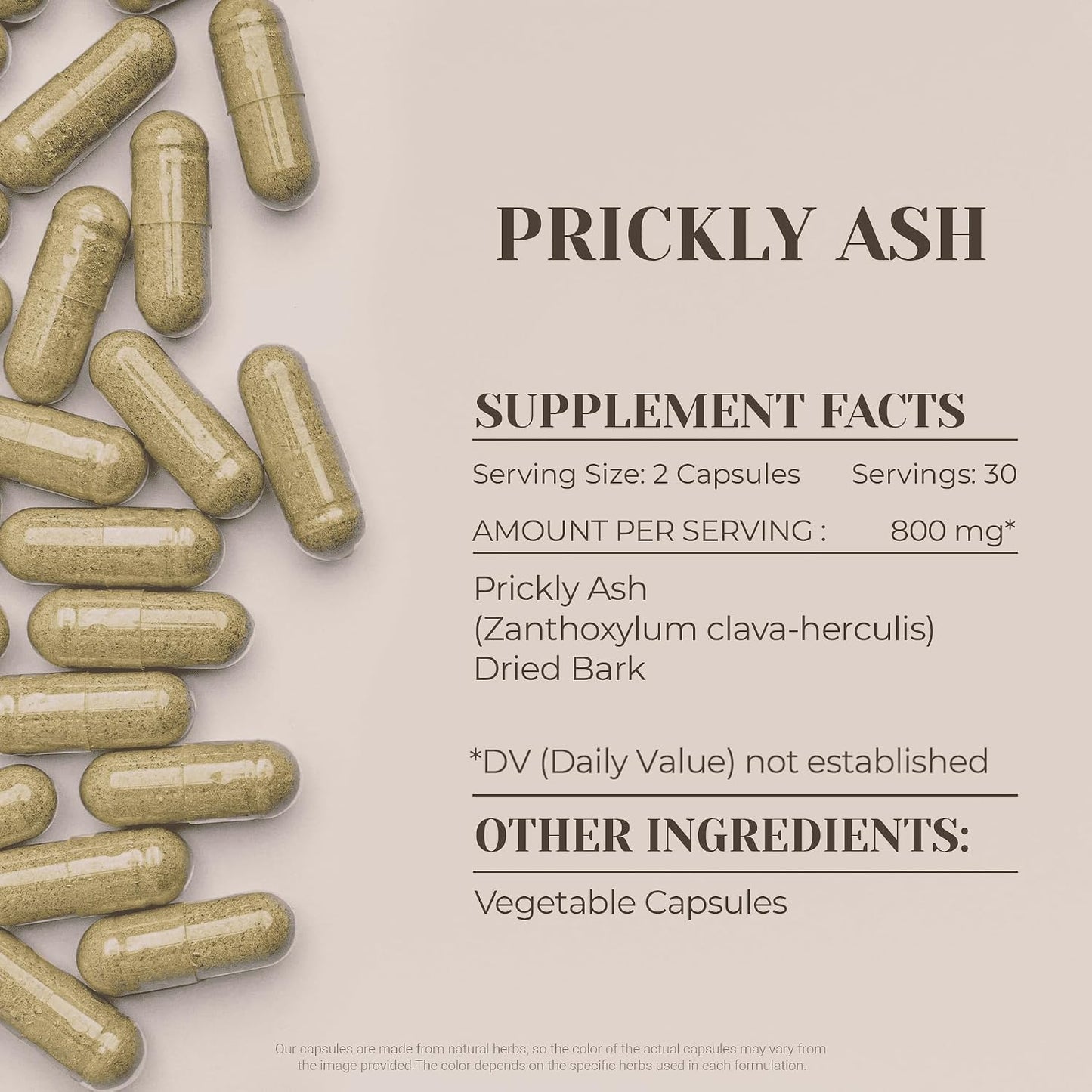 Prickly Ash 60 Capsules - High-Potency Herbal Supplement - görsel 3