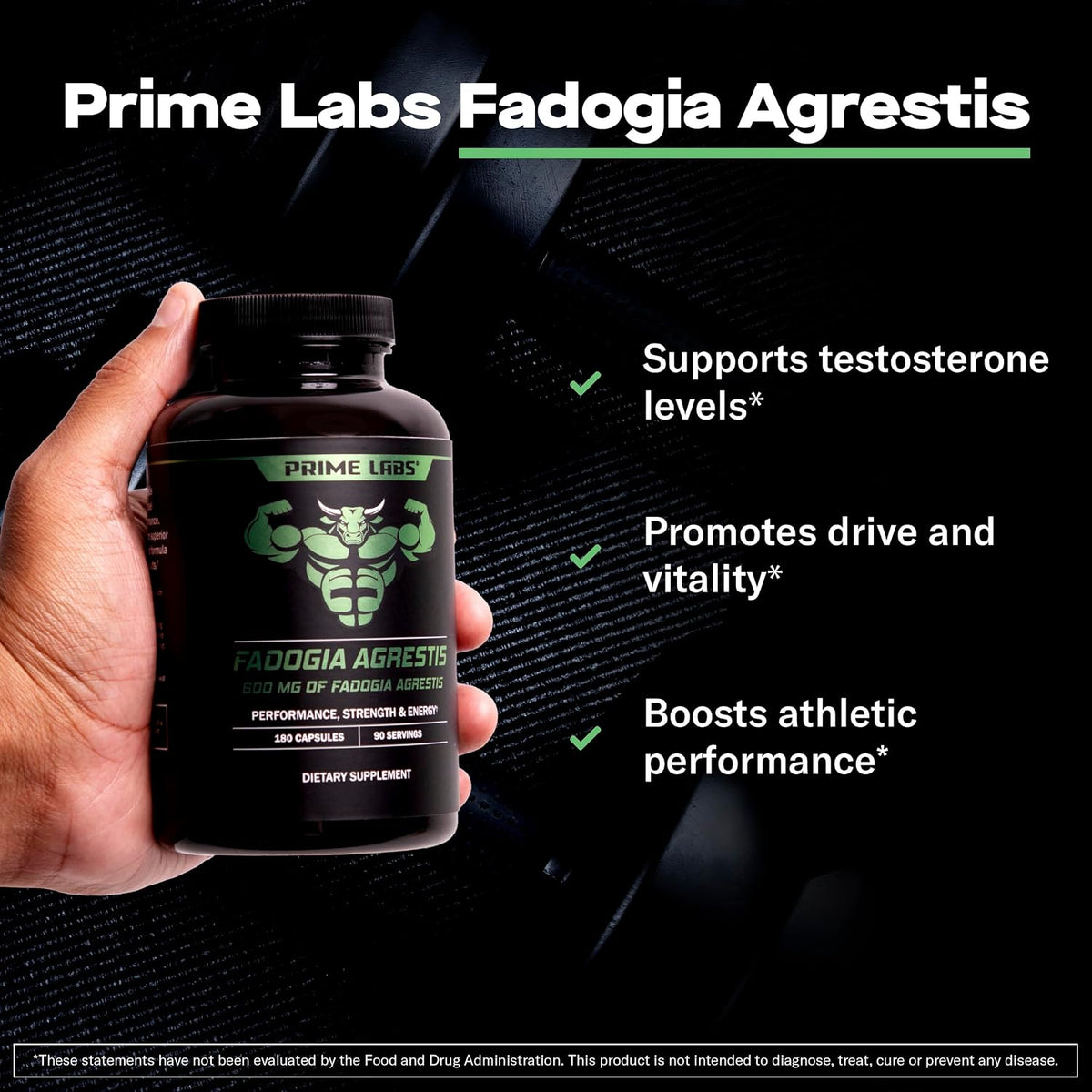 Prime Labs Fadogia Agrestis for Men - 600mg – Natural Testosterone Support: Traditional use suggests it helps – Image 2