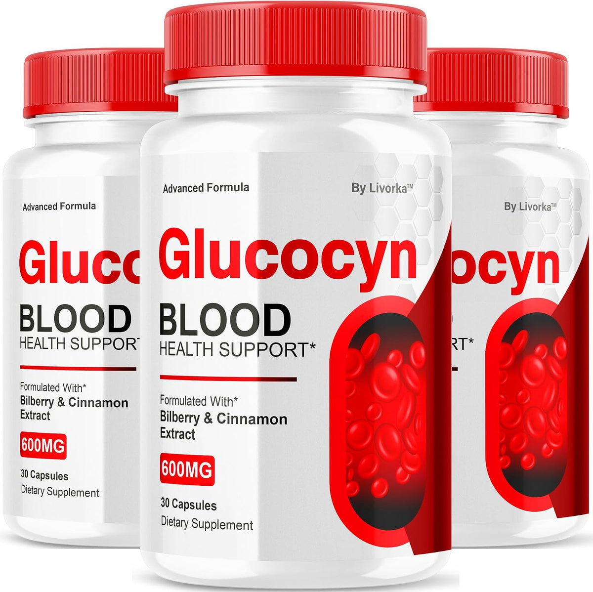 Glucocyn - Glycogen Support Supplement (3-Pack, 90 Capsules) – Image 1
