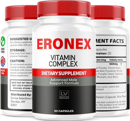 (2 Pack) Eronex Vitamin Complex Pills - Official Advanced Formula - 120 Capsules (2-Month Supply)