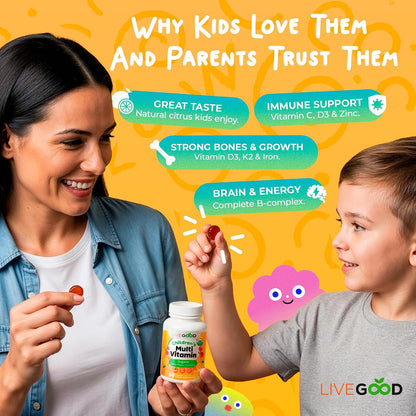 LIVEGOOD Organic Children’s Multivitamin – Overall growth : Balanced nutrition supports normal growth and – Image 4