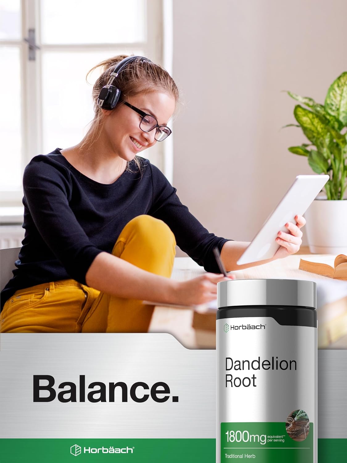 Horbäach Dandelion Root Supplement | 120 Capsules | Non-GM, Gluten Free – Image 6
