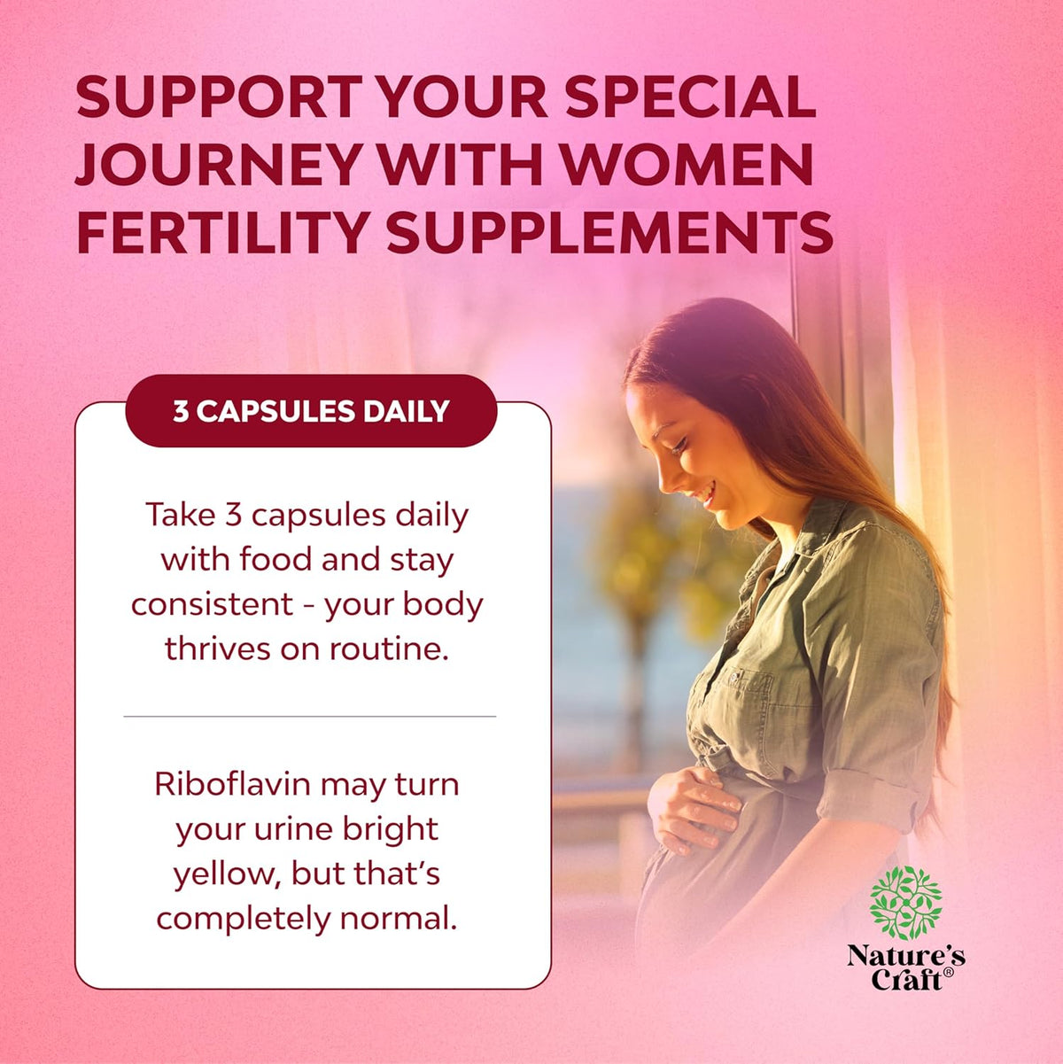 Fertility Supplements for Women's with Inositol & Folic Acid - Preconception Vitamins for Hormone Balance with – Image 2
