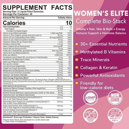 LILICARE Women's's Multivitamin Gummies - – Great for your hair, skin and nails: Biotin, collagen, keratin, plus – Image 2